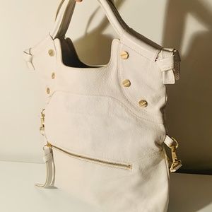 Foley + Corinna Lady Tote - White w/Gold Hardware